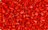 Bright Red TPV rubber granule color sample
