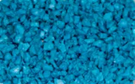 Turquoise TPV rubber granule color sample