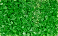 Bright Green TPV rubber granule color sample